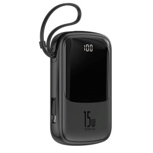Внешний аккумулятор Baseus Q pow Digital Display 3A УМБ 10000mAh (With Type-C Cable) black